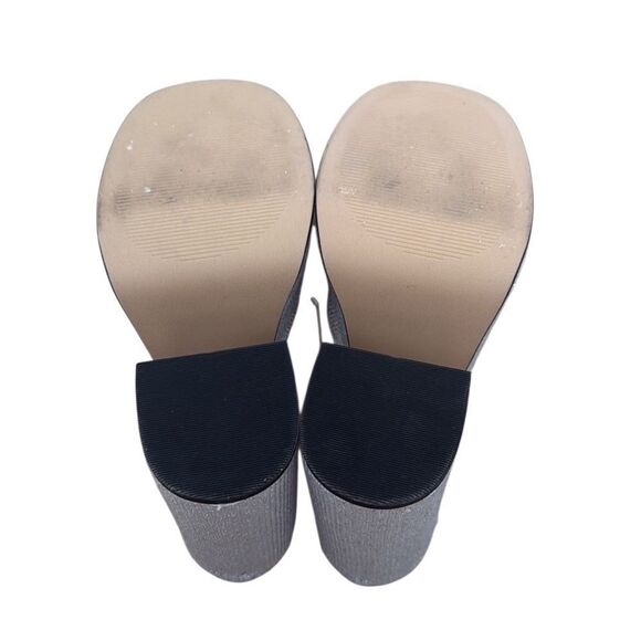 Steve Madden Charlize Silver Rhinestone stacked Platform Heels Size 8 - Picture 7 of 10